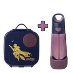 Svačinový box střední + Lahev na pití s brčkem - set Harry Potter | b.box