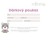Darčekový poukaz mimmo 1500 Kč