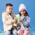 Láhev na pití s brčkem Junior 380 ml - spearmint