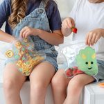 Opakovatelně použitelné sáčky na svačinu 4ks - Lvíček, Dinosaur