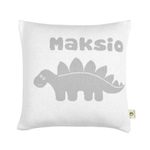 Obliečka na vankúš s menom vzor Dino (Stegosaurus)