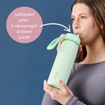 Nerezová termofľaša so slamkou 690 ml - white out