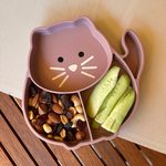 Silikónový delený tanierik s prísavkou - Luxe Mačka