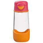 Svačinový box střední + Sport lahev 450 ml - set růžový/oranžový