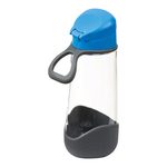 Svačinový box střední + Lahev na pití sport 600 ml - modrá/šedá