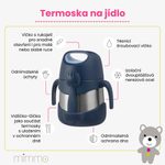 Termoska na jídlo 335 ml - růžová/oranžová