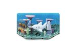 ŽRALOK BÍLÝ magnetická skládací hračka s 3D modelem oceánu