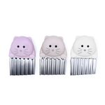 Vlnkovací krájač Mačka 3 ks - ružový/ sivý