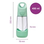 Fľaša na pitie so slamkou 450 ml - blush crush