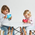 Miska s brčkem XL - modrá 500 ml