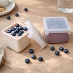 Silikónové desiatové krabičky 237 ml, 2ks - ružové