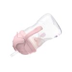 Hrnček so slamkou - ružový 240 ml