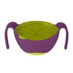 Miska s brčkem - fialová 250 ml