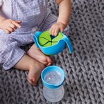 Pohár pre batoľatá + Miska na desiatu s počítadlom - sada modrá