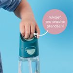 Fľaša na pitie so slamkou 450 ml - ružová/oranžová