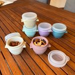 Silikonové kelímky na potraviny Snap&Go 59 ml - 6ks - Luxe pastelové