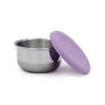 Nerezová dóza 89 ml so silikónovým viečkom 3ks - ružová/ sivá