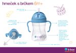 Hrneček s brčkem - šedý 240 ml