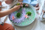 Senzorická triediaca tácka Play Tray, zelená