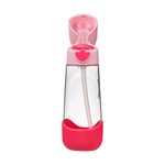 Svačinový box střední + Lahev s brčkem 600 ml - set flamingo fizz