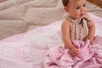 Detská deka s menom a údajmi o dieťati SLON