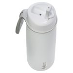 Nerezová termofľaša so slamkou 690 ml - white out