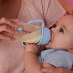 Antikoliková dojčenská fľaša 240 ml s držadlami - modrá