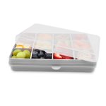 Snackle Box krabička na svačinu 1368 ml - šedá