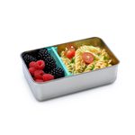 Nerezový Bento box 740 ml so silikónovým viečkom - modrý
