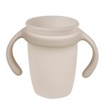 Silikónový hrnček s náustkom 240 ml - béžový