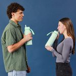 Nerezová termofľaša so slamkou 690 ml - spearmint