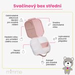 Svačinový box střední - růžový/oranžový