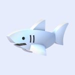 Magnetická skladacia hračka SHARK WHITE s 3D modelom oceánu