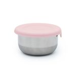 Nerezová dóza 89 ml so silikónovým viečkom 3ks - ružová/ sivá