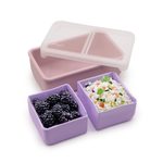 Silikónový bento box na desiatu 700 ml - ružový/fialový