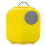 Svačinový box střední + Nerezová termolahev 1l - set modrý/žlutý