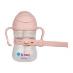 Hrnček so slamkou 240 ml + Univerzálny silikónový pásik - set ružový