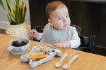 Detská silikónová jedálenská súprava, 5 dielna - Buldoček