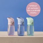 Láhev na pití s brčkem Junior 380 ml - blush crush