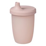 Silikonový hrneček s pítkem 240 ml - růžový
