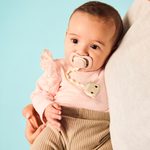 Silikonový klip na dudlík, 2 ks - blush/vanilla