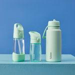 Fľaša na pitie so slamkou 450 ml - spearmint
