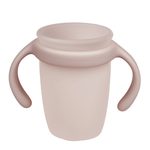 Silikonový hrneček s pítkem 240 ml - růžový