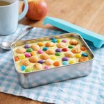 Nerezový Bento box 740 ml so silikónovým viečkom - růžový