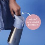 Termoska na pitie so slamkou 350 ml - modrá