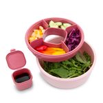 Bento krabička na šalát a desiatu 1600 ml - ružová