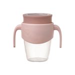 360° netekoucí učící hrneček 250 ml - růžový