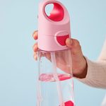 Svačinový box střední + Lahev s brčkem 600 ml - set flamingo fizz