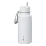 Nerezová termolahev s brčkem 1l - white out