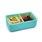 Silikonový bento box na svačinu 700 ml - modrý/mátový